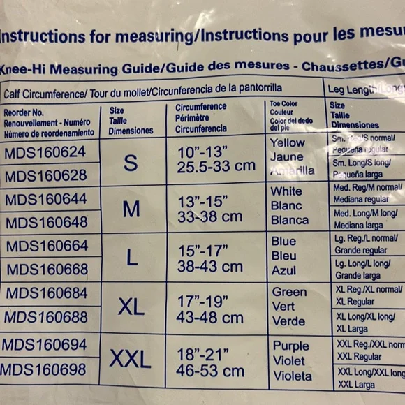 3 new Anti-Embolism stockings -medium regular - Picture 2 of 3